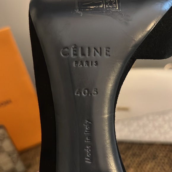👠 Celine 👠 Black Suede Leather High Heels - Picture 7 of 8